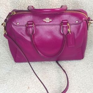 Coach Mini Bennett In Fuschia